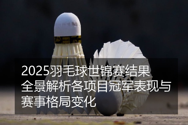 2025羽毛球世锦赛结果全景解析各项目冠军表现与赛事格局变化